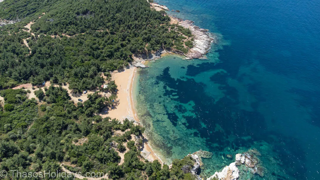 Salonikios Beach Thassos video where is salonikios beach