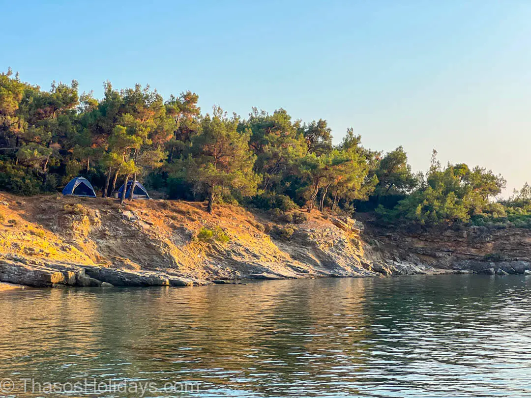 Camping at Salonikios Beach Thassos